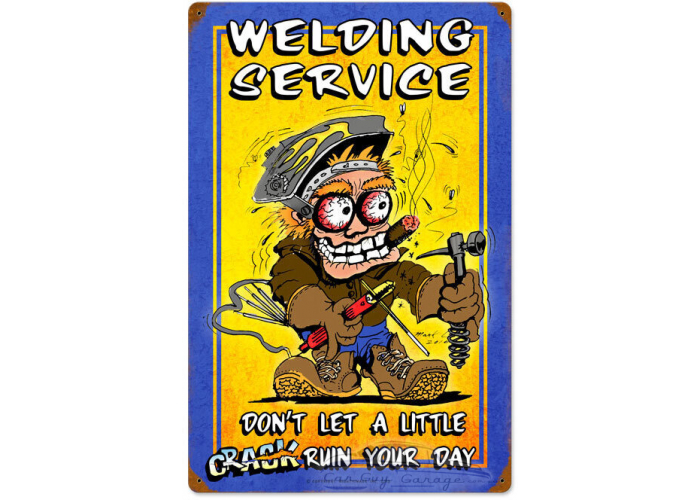 Welding Service Metal Sign - 16" x 24"