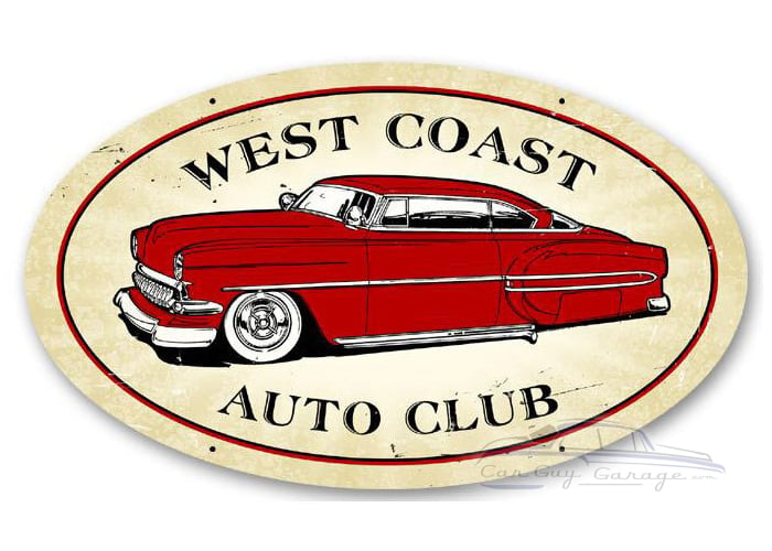 West Coast Auto Metal Sign