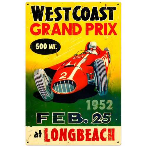 West Coast Grand Prix Metal Sign - 24" x 36"