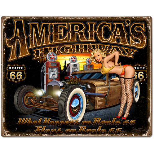 What Happens Metal Sign - 30" x 24"