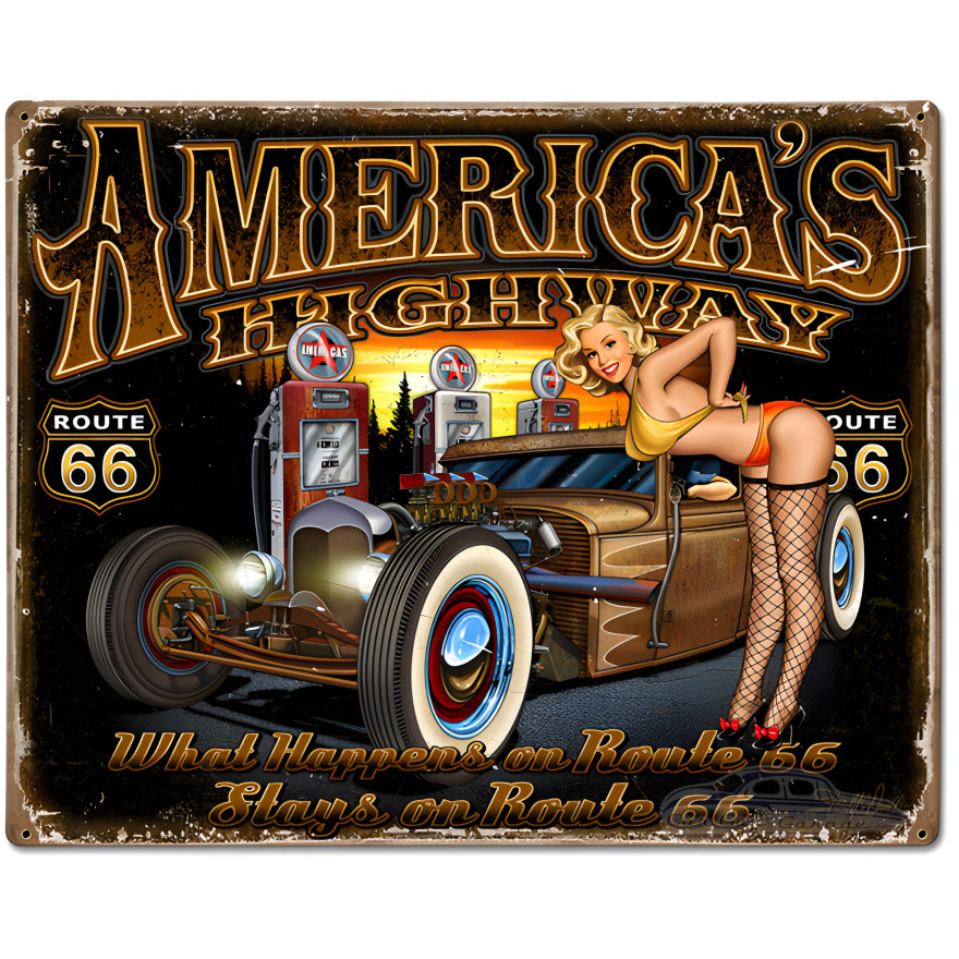What Happens Metal Sign - 30" x 24"