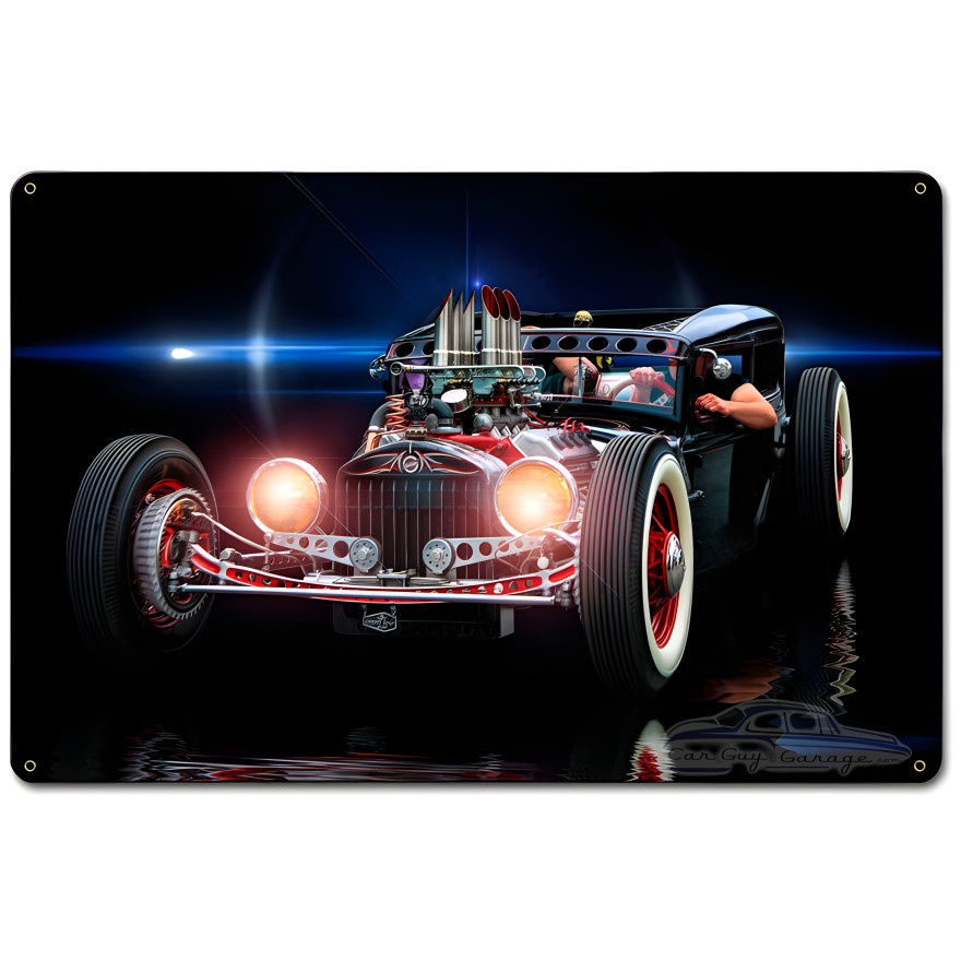 When the Night Calls Metal Sign - 18" x 12"