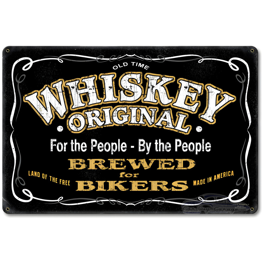 Whiskey Original Metal Sign - 18" x 12"