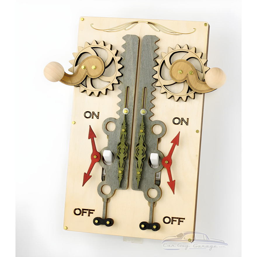 Natural Double Toggle Rack and Pinion Light Switch Plate Natural Double Toggle Rack and Pinion Light Switch Plate