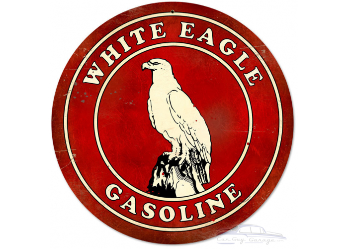 White Eagle Gasoline Metal Sign - 14" x 14"