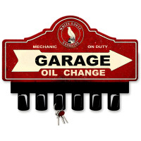 White Eagle Gasoline Key Hanger Metal Sign - 14" x 10"