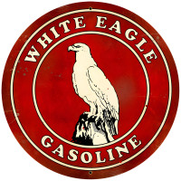 White Eagle Gasoline Metal Sign - 28" Round