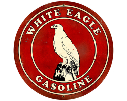 White Eagle Gasoline Metal Sign - 28" Round