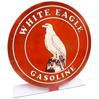White Eagle Gas Topper Metal Sign - 8" x 8"