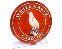 White Eagle Gas Topper Metal Sign - 8" x 8"