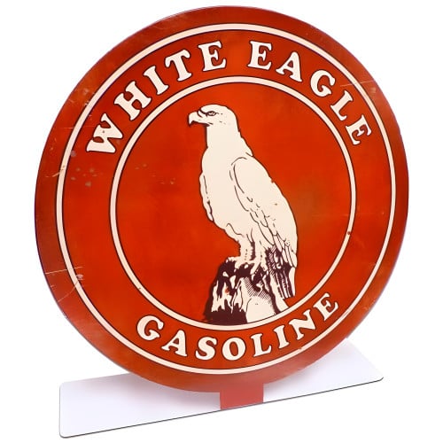 White Eagle Gas Topper Metal Sign - 8" x 8"