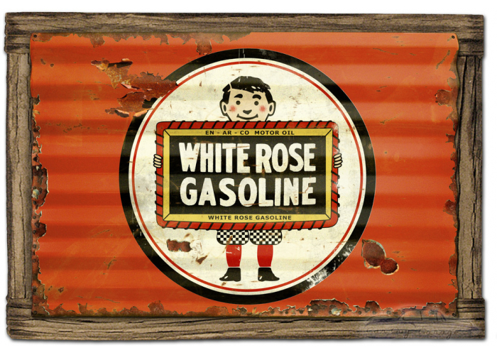 White Rose Gasoline Sign