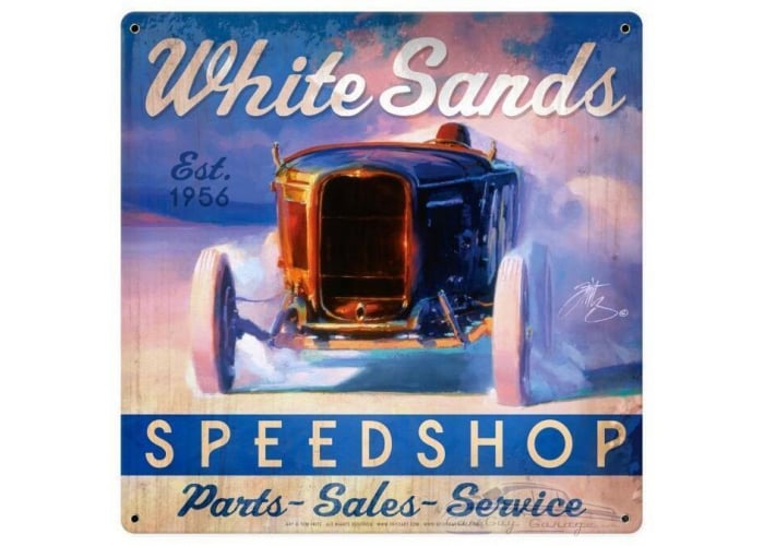 White Sands Speed Shop Metal Sign