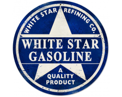 White Star Gasoline Metal Sign - 14" x 14"