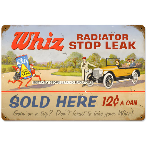 Whiz Metal Sign - 18" x 12"