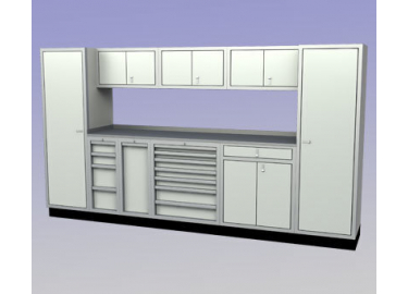 12 Wide With Tool Cabinet Premium Aluminum Garage Cabinets