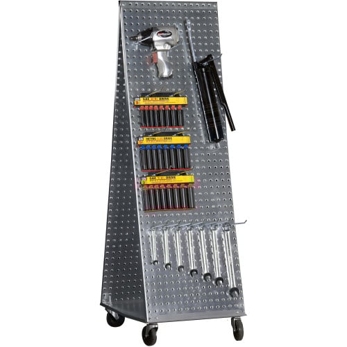 16" Long Rolling Pegboard Cart