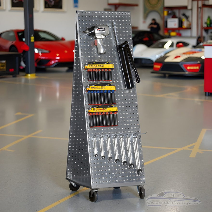 16" Long Rolling Pegboard Cart 16" Long Rolling Pegboard Cart