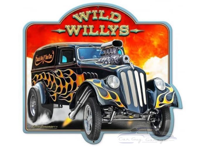 Wild 33 Willys 2 Metal Sign