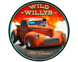 Wild Willy's Metal Sign - 14" x 14"