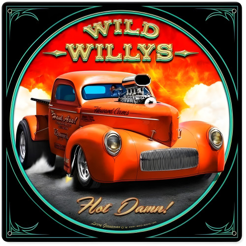 Wild Willy's Metal Sign - 12" x 12"