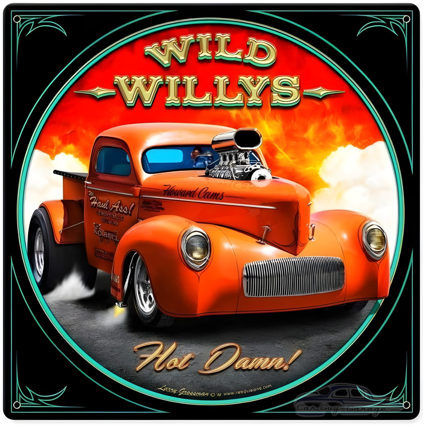 Wild Willy's Metal Sign - 12" x 12"