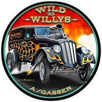 Wild Willy's Metal Sign - 28" Round