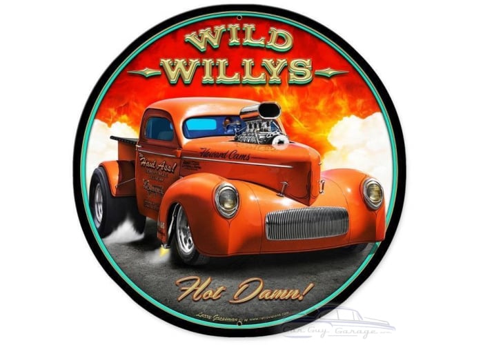 Wild Willy's Metal Sign - 28" x 28"