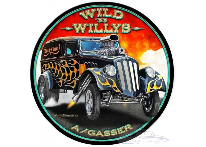 Wild Willy's Metal Sign - 14" Round