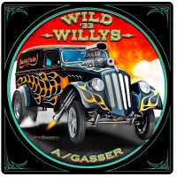 Wild Willy's Metal Sign - 12" x 12"