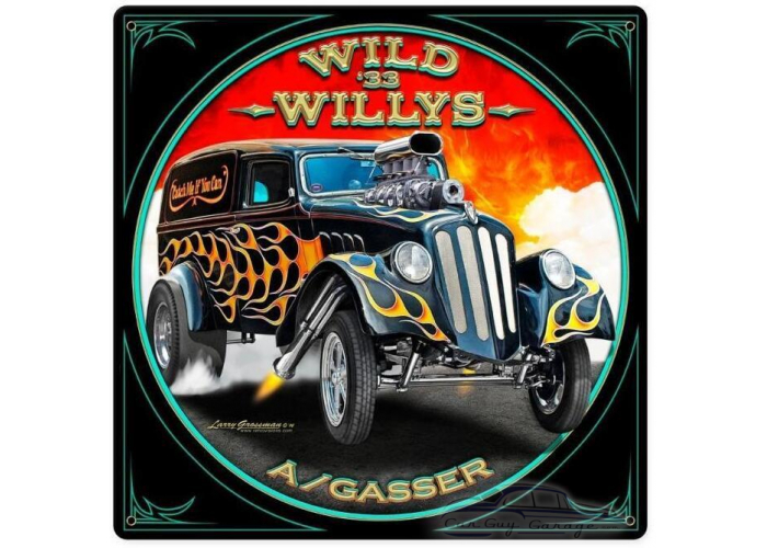 Wild Willy's Metal Sign - 12" x 12"