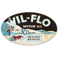 Wil Flo Oil Metal Sign - 24" x 14"