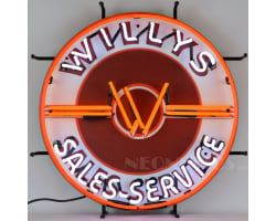 Willys Sales Service Jeep Neon Sign
