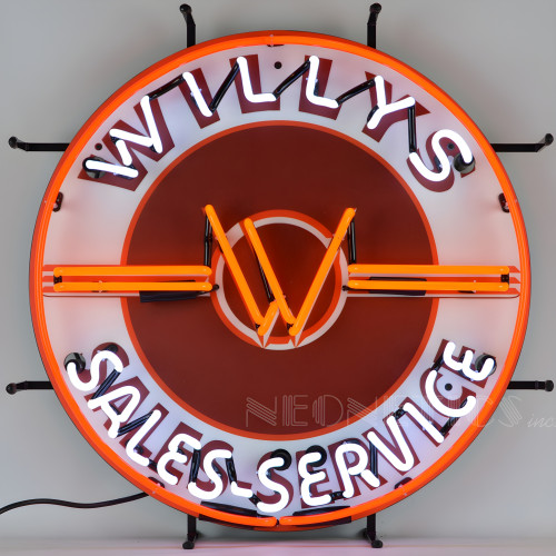 Willys Sales Service Jeep Neon Sign