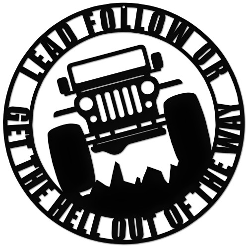 Willys 4x4 Metal Sign - 14" Round