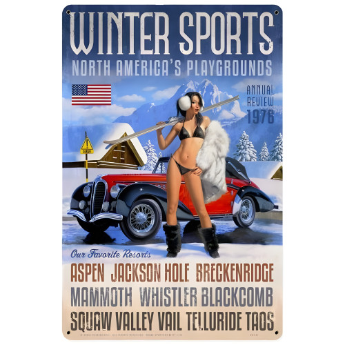 Winter Sports Sign - 12" x 18"