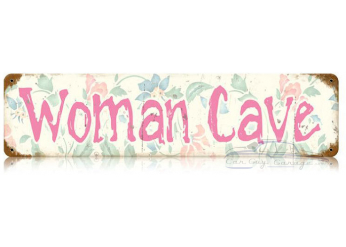 Woman Cave Metal Sign - 20" x 5"
