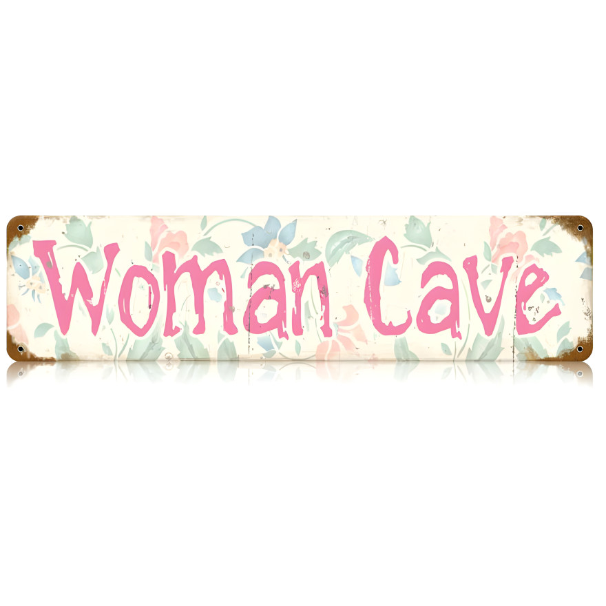 Woman Cave Metal Sign - 20" x 5"