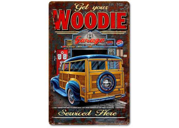 Woodie Sign - 12" x 18"