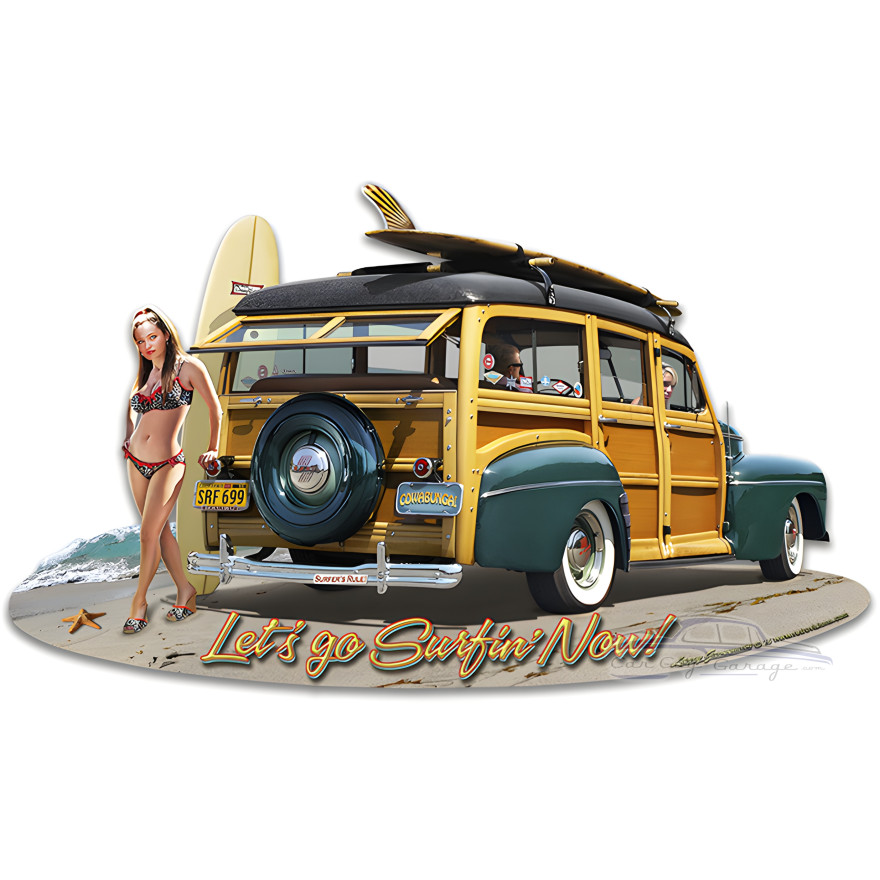 1946 Woodie Sign - 15" x 9"