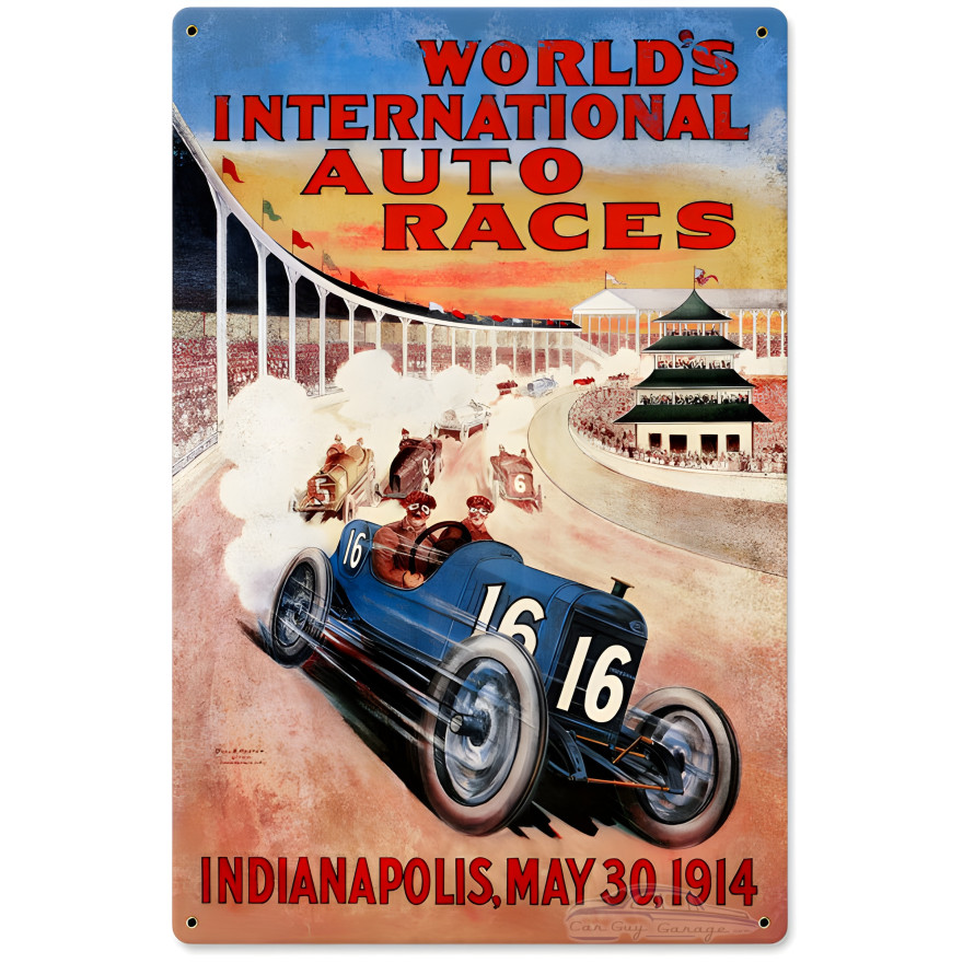 World Races Metal Sign - 12" x 18"