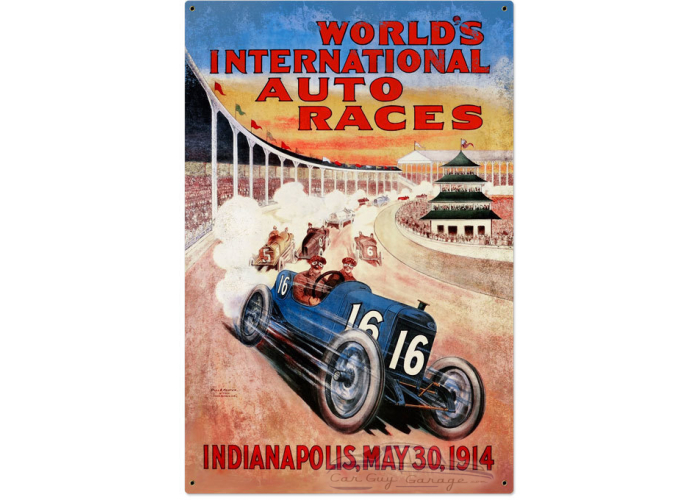 Worlds Races Metal Sign