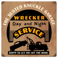 Wrecker Service Sign - 12" x 12"