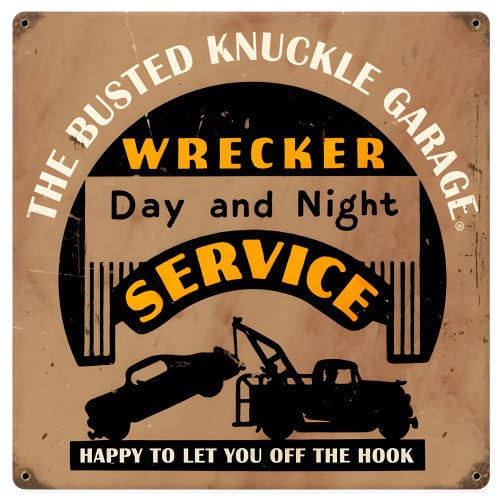 Wrecker Service Sign - 12" x 12"