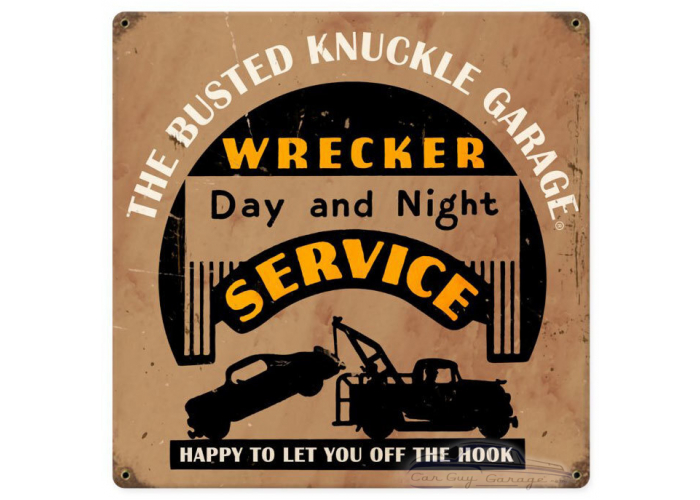 Wrecker Service Sign - 12" x 12"