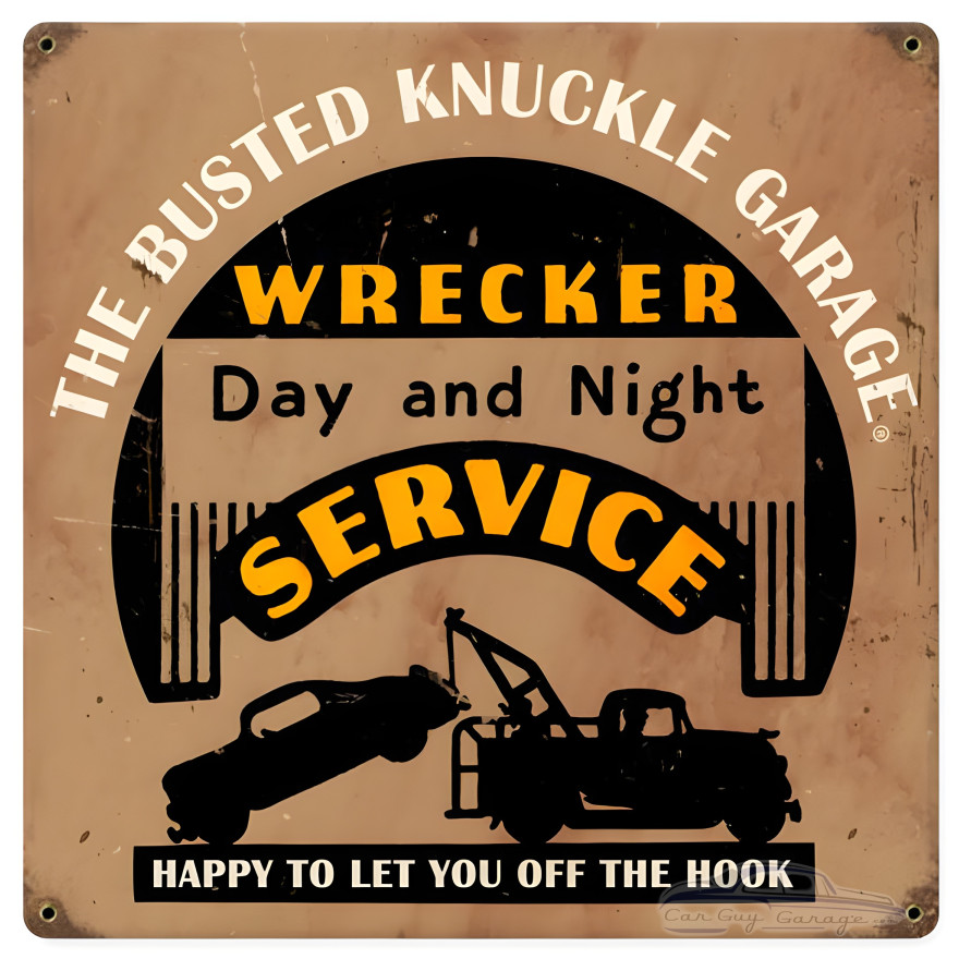 Wrecker Service Sign - 12" x 12"