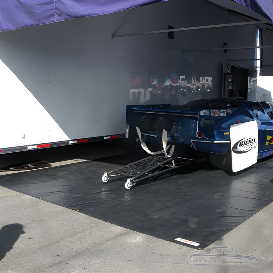 15' x 30' Garage & Racing Pit Floor Mat - Heavy-Duty PVC