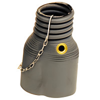 4 in Threaded Dyno Exhaust Hose Adapter, 3x6 Oval, Probe Port, 700F