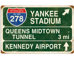 Yankee Stadium Metal Sign - 24" x 16"