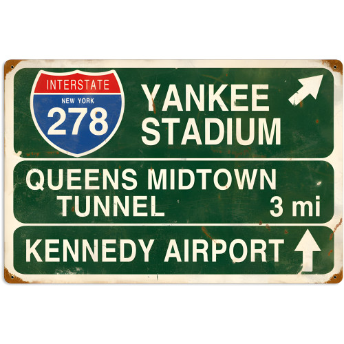 Yankee Stadium Metal Sign - 24" x 16"
